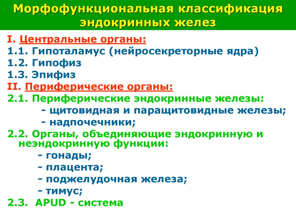 Общая характеристика внутренней секреции