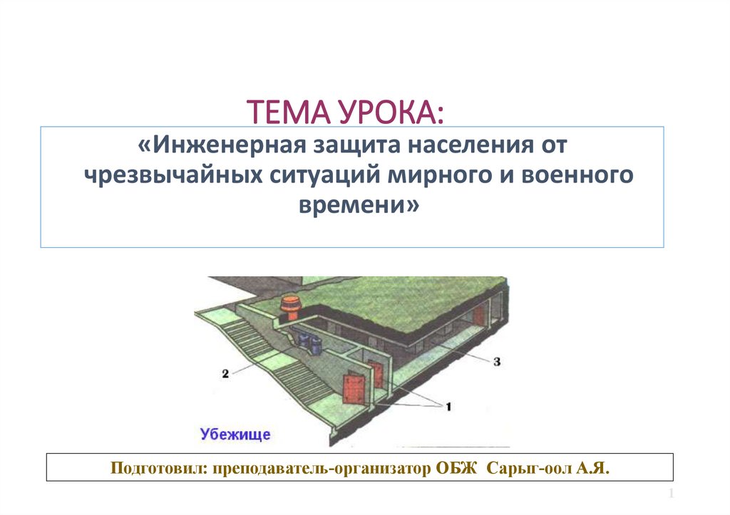 Презентация инженерная защита населения