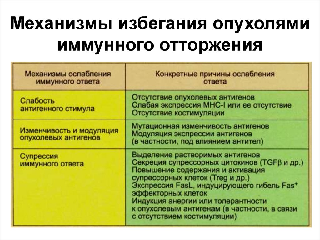 Механизмы избегания. Механизм избегания опухолями иммунологического надзора. Механизмы ускользания опухолей от иммунного надзора. Механизм иммунного ответа. Механизмы избегания опухолью защитных иммунных реакций.