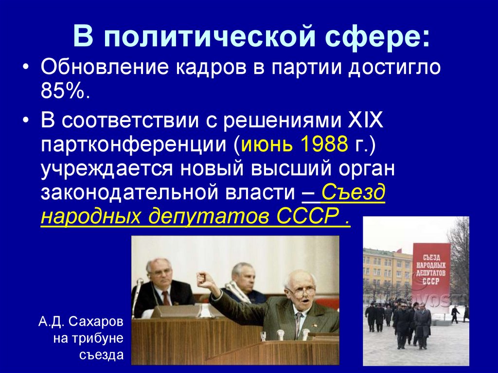 Работа 1 съезда народных депутатов ссср презентация