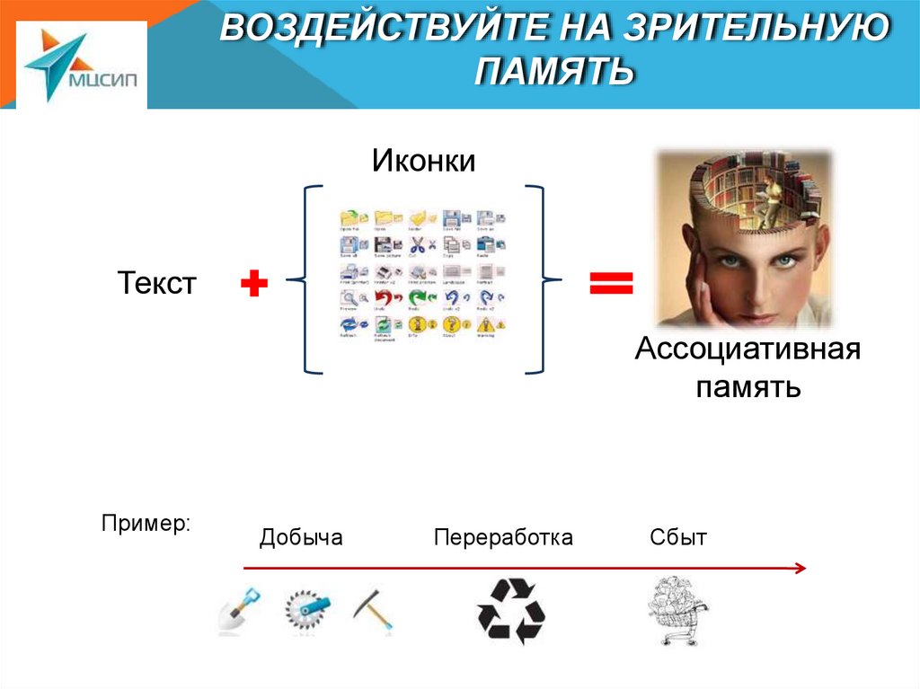 ВОЗДЕЙСТВУЙТЕ НА ЗРИТЕЛЬНУЮ ПАМЯТЬ