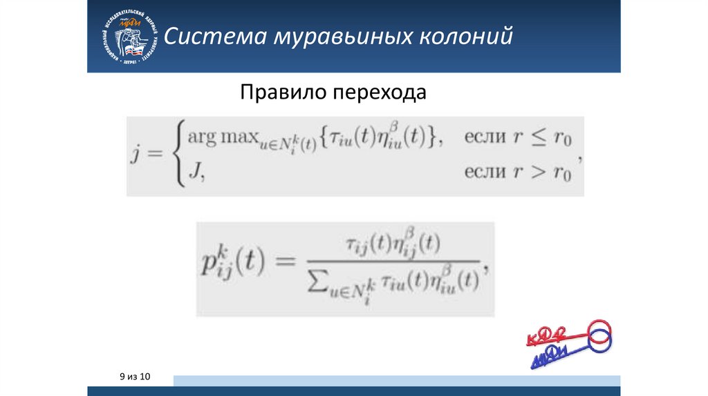 Базовый муравьиный алгоритм. Система муравьиных колоний. Параметры ...