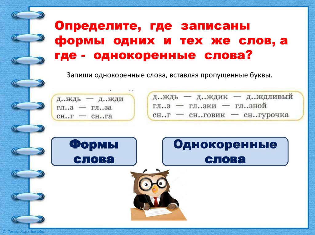 Особенности проверяемых и проверочных слов 1 класс презентация