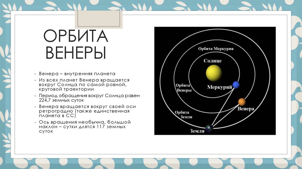 Скорость венеры вокруг солнца км с. Орбита Венеры. Наклон орбиты Венеры. Орбита Венеры и земли. Радиус орбиты Венеры.
