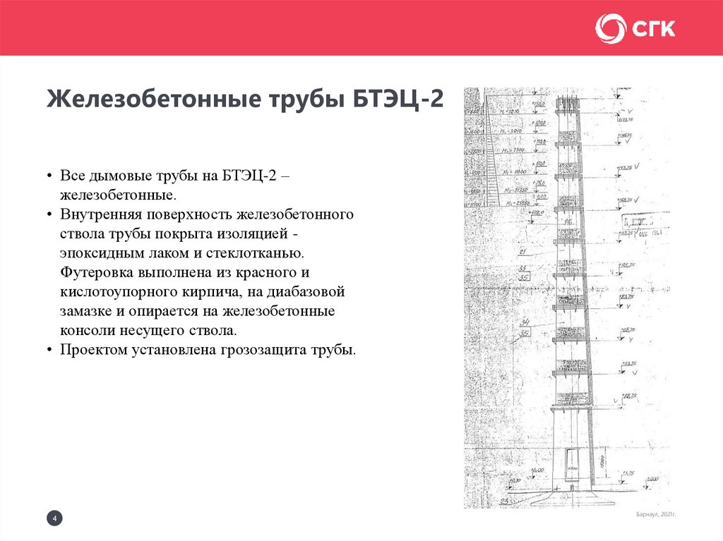 Схема дымовой трубы тэц