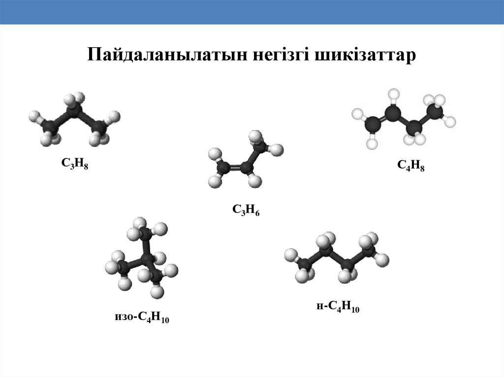 Пайдаланылатын негізгі шикізаттар
