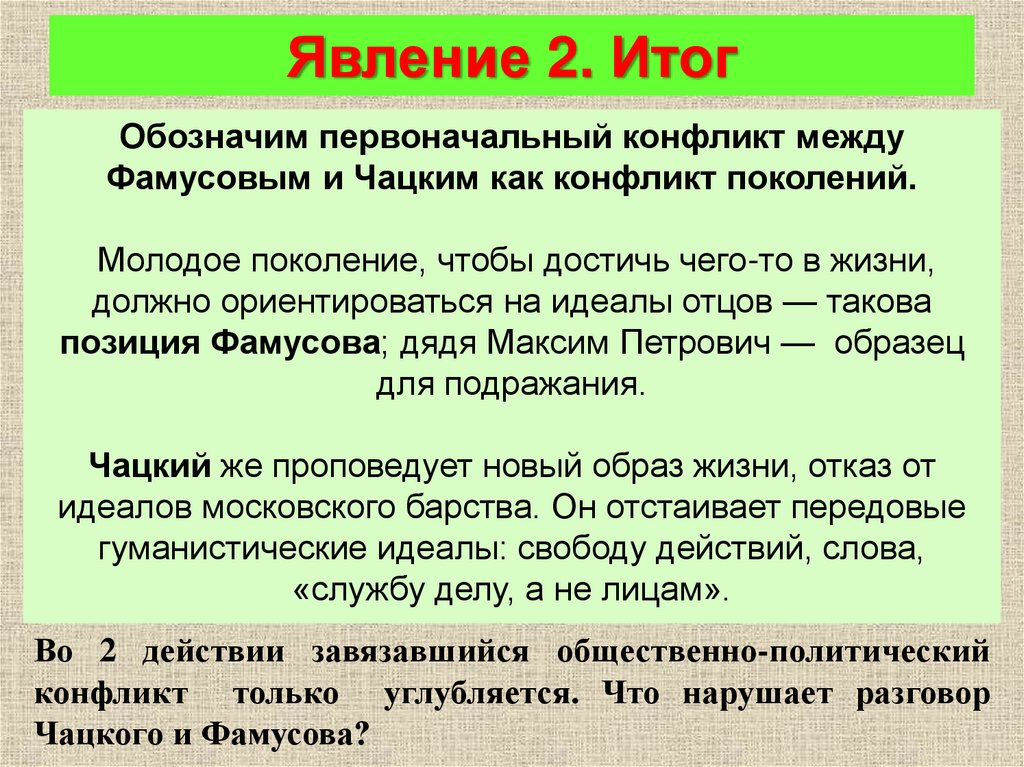 Монолог 2 действие. Действие 2 явление 8 анализ.