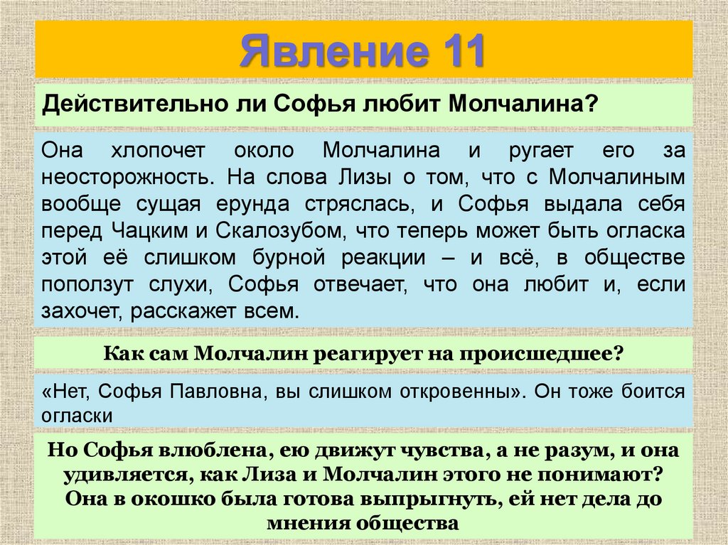 Анализ второго явления горе от ума