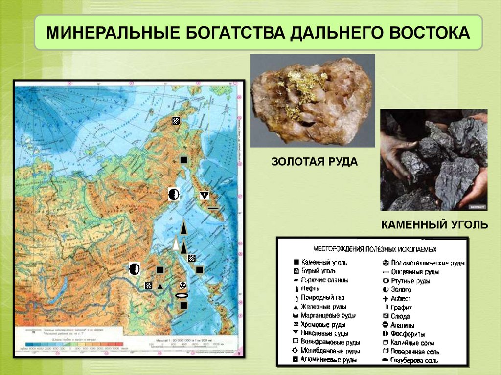Полезные ископаемые востока россии
