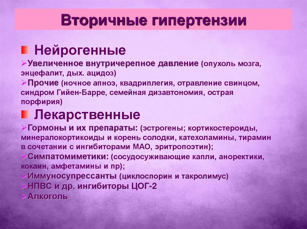 Симптоматическая гипертензия