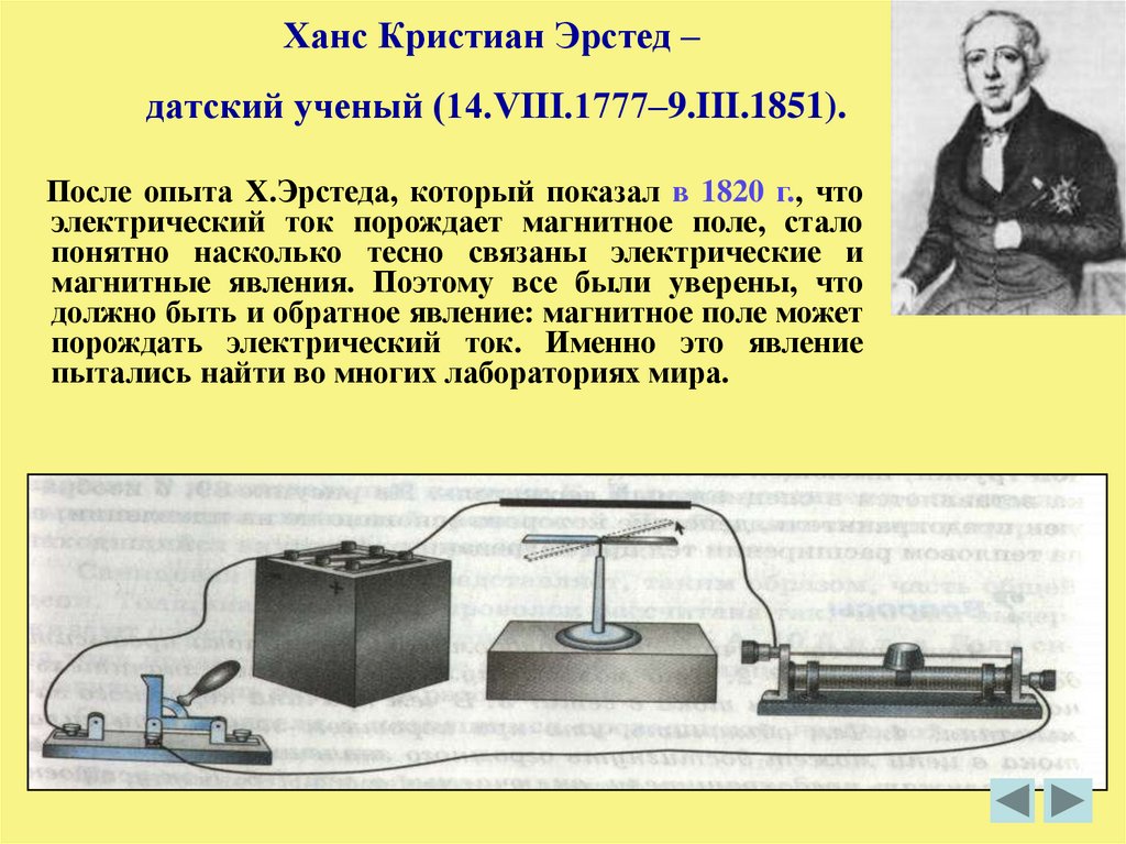 Опыт эрстеда показывает что. Эрстед Ханс (1777-1851). Ханс Кристиан Эрстед опыт. Опыт Эрстеда 1820. Эрстед Ханс Кристиан магнитное поле.