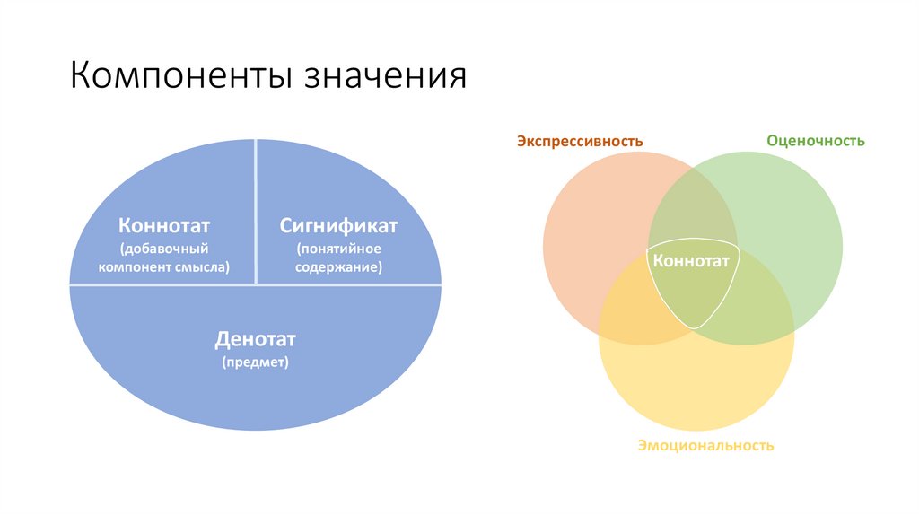 Компоненты значения слова