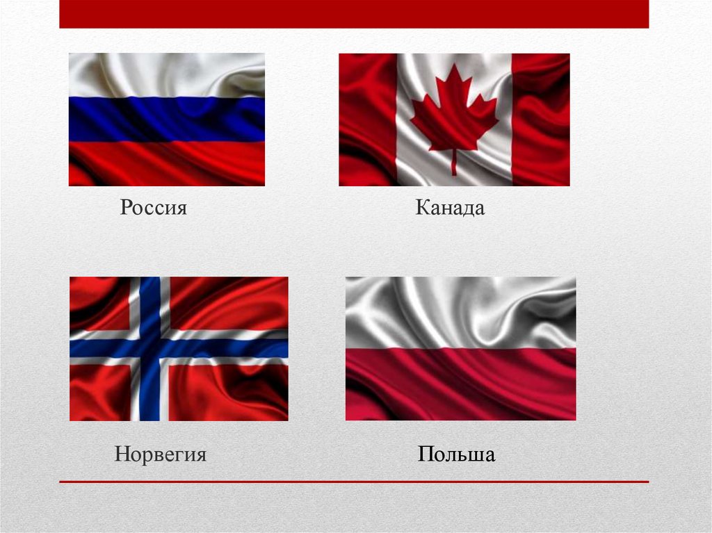 Россия Канада Норвегия Польша