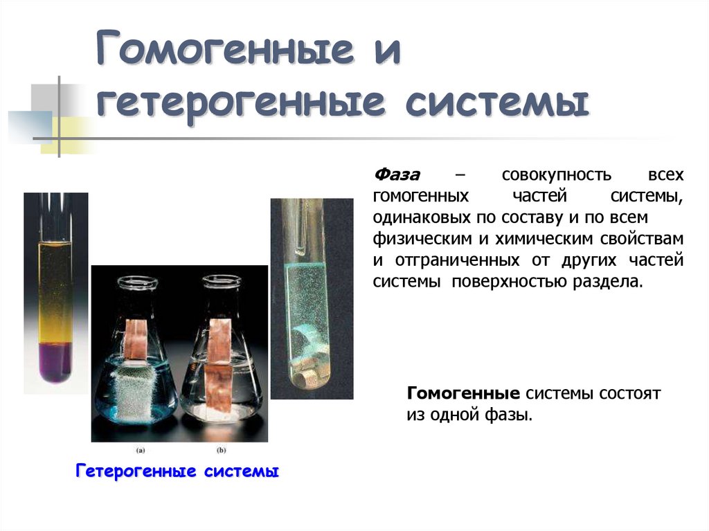 Совокупность химических реакций. Гомогенная система. Вероятность протекания химических реакций.