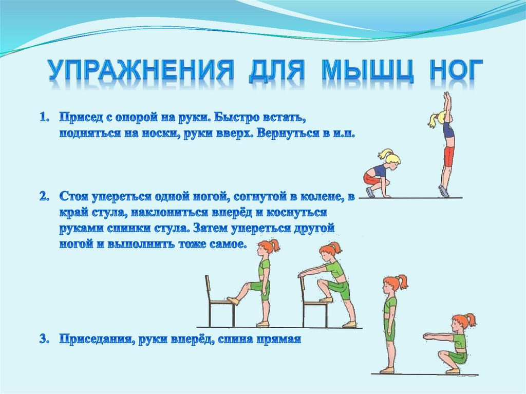 Упражнения для мышц ног