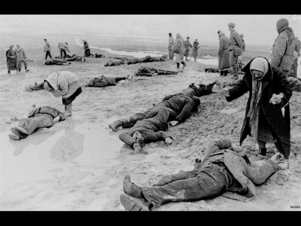 Плач матерей по погибшим.