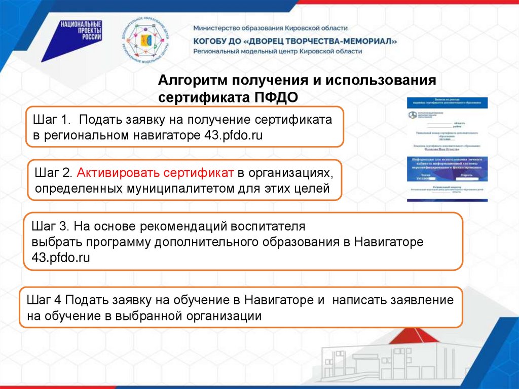 Внедрение персонифицированного финансирования дополнительного образования детей