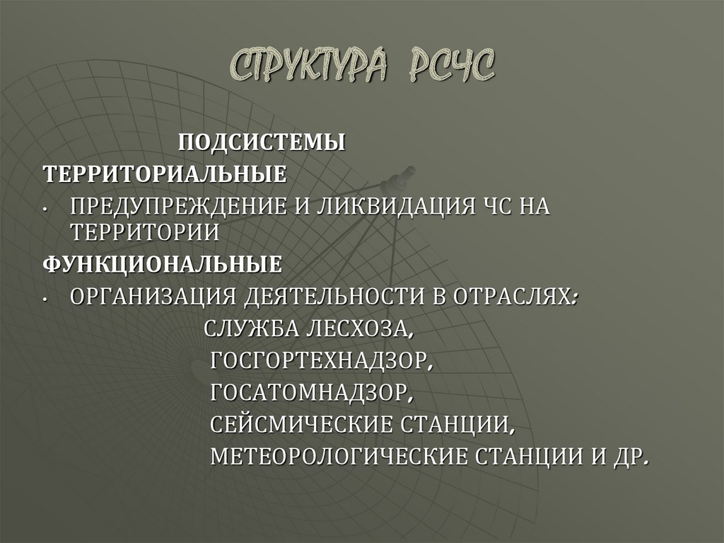 СТРУКТУРА РСЧС