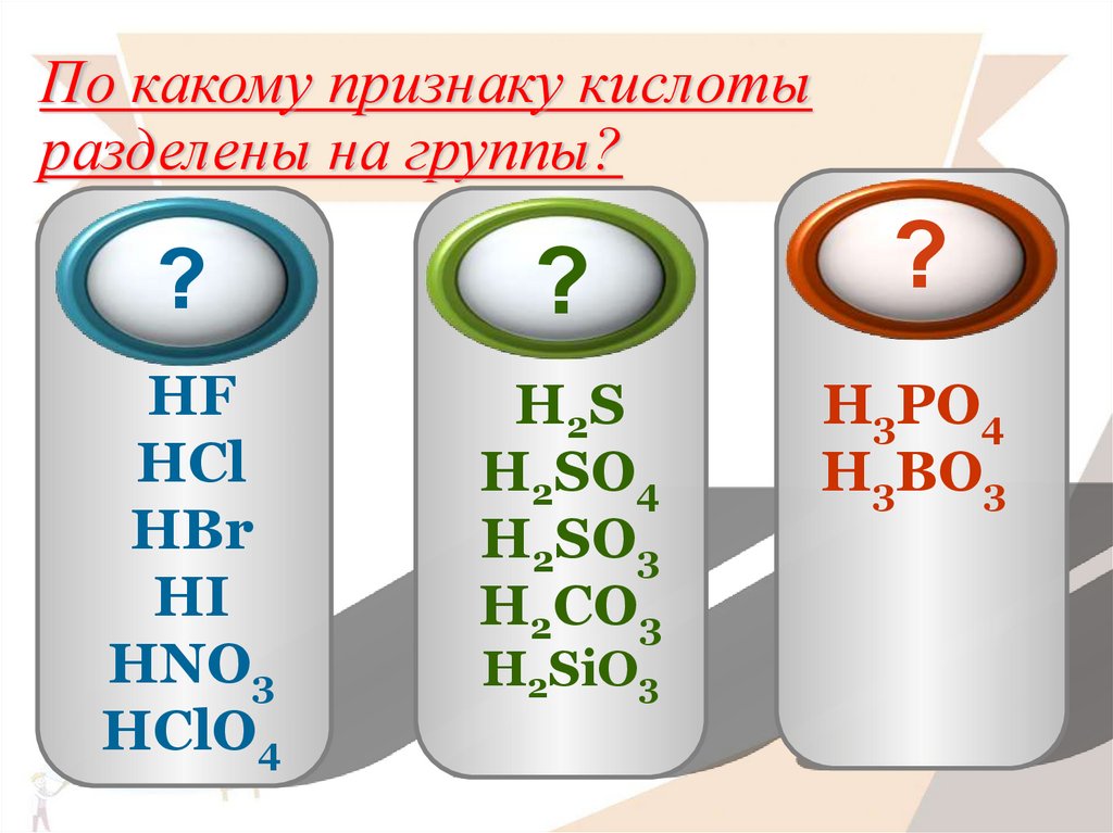 Признак разделения. Группы кислот. На какие группы подразделяют кислоты. Кислоты деление на группы. По какому признаку разделены кислоты.