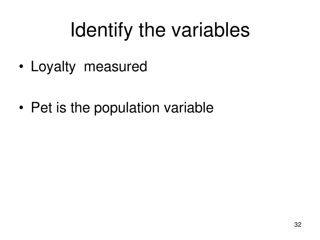 Identify the variables