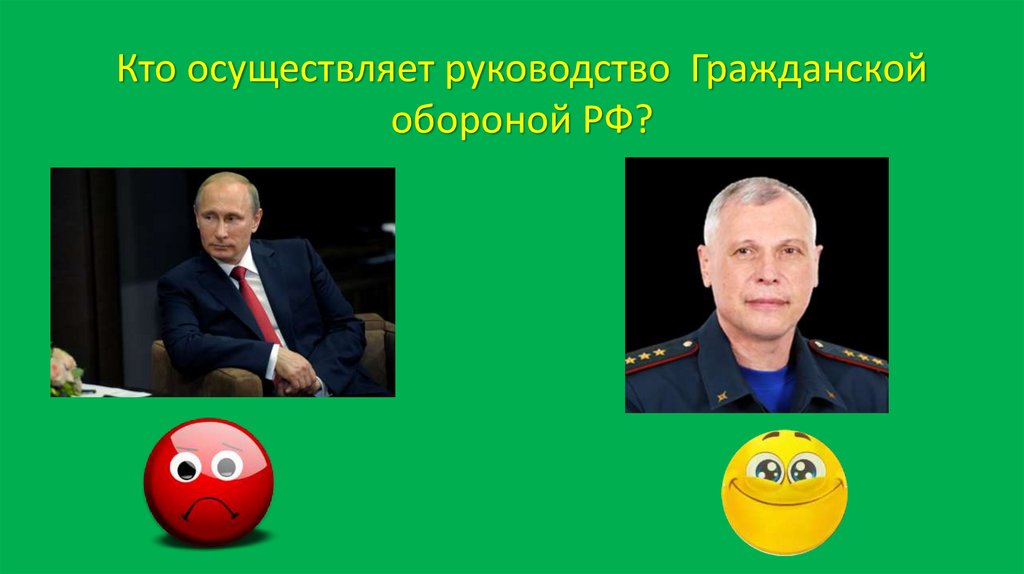 Кто осуществляет руководство гражданской обороной в рф