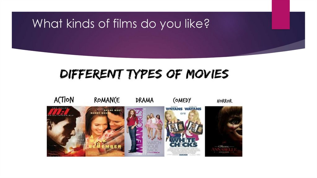 What kinds of films do you prefer