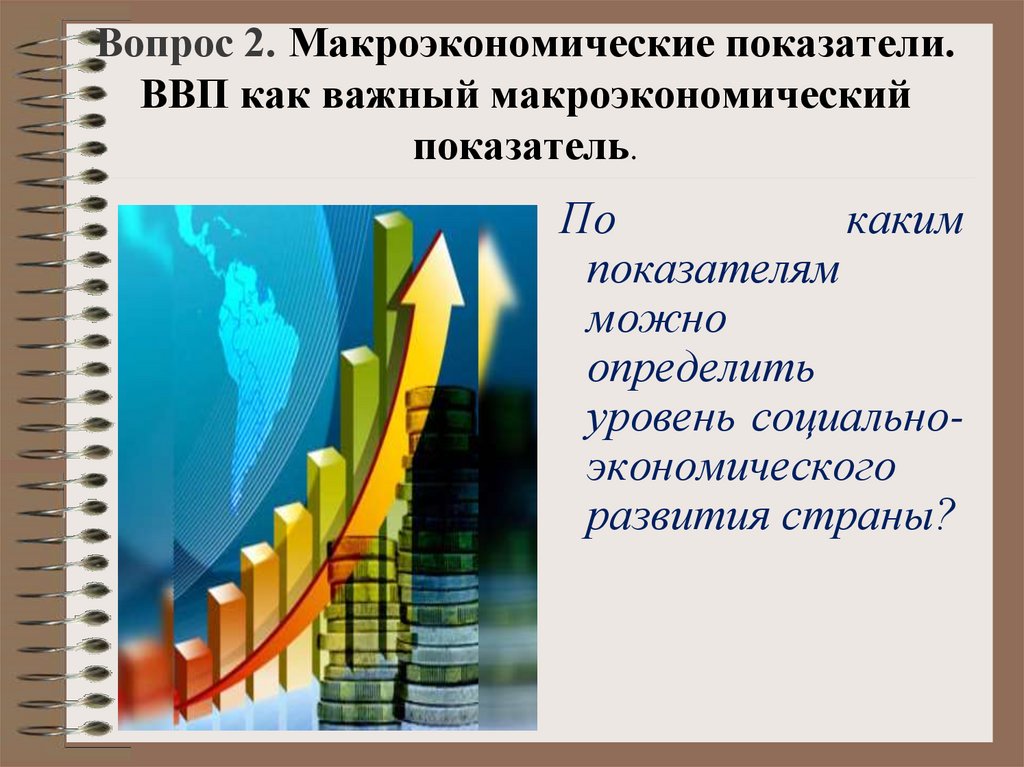 Вопрос 2. Макроэкономические показатели. ВВП как важный макроэкономический показатель.