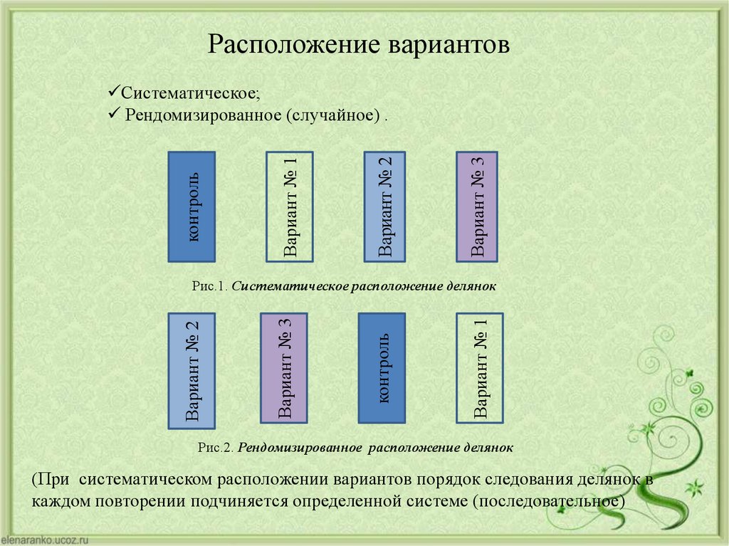 Часть площади опытного участка включающего делянки с полным набором вариантов схемы опыта