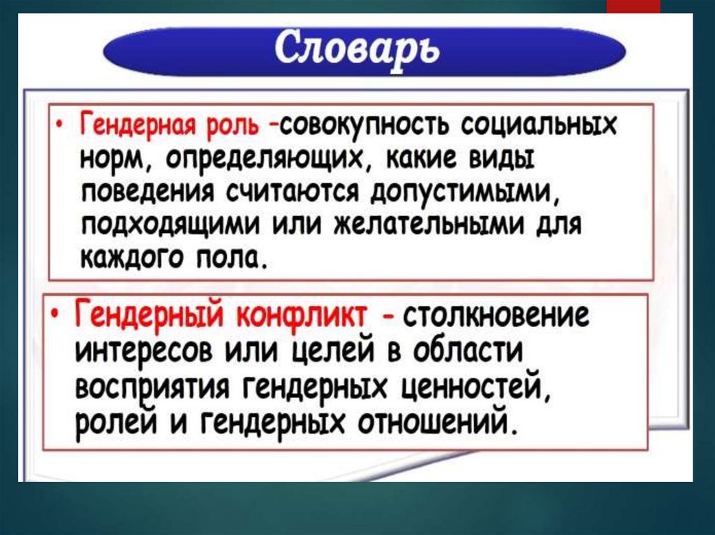 Презентация на тему гендерные роли