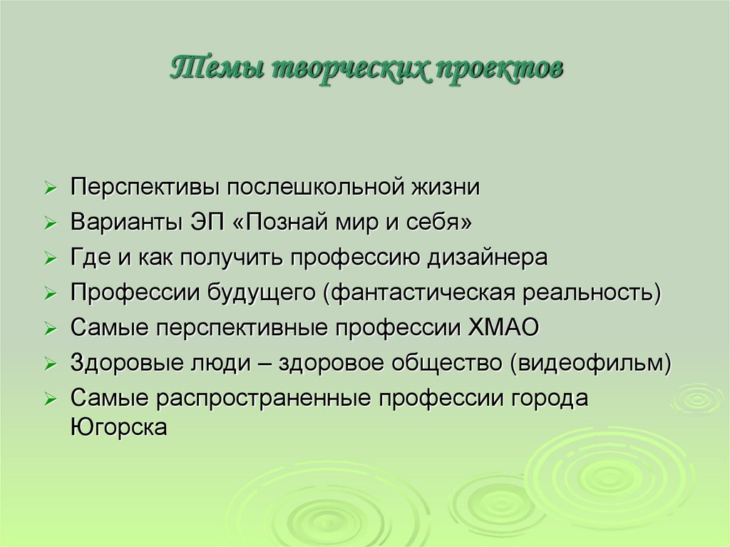 Проект по технологии на тему профессиональное самоопределение