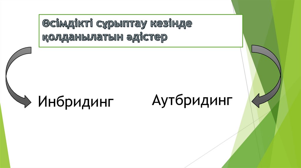 Көбею тәсілдерінің эволюциясы, Инбридинг және аутбридинг - презентация ...