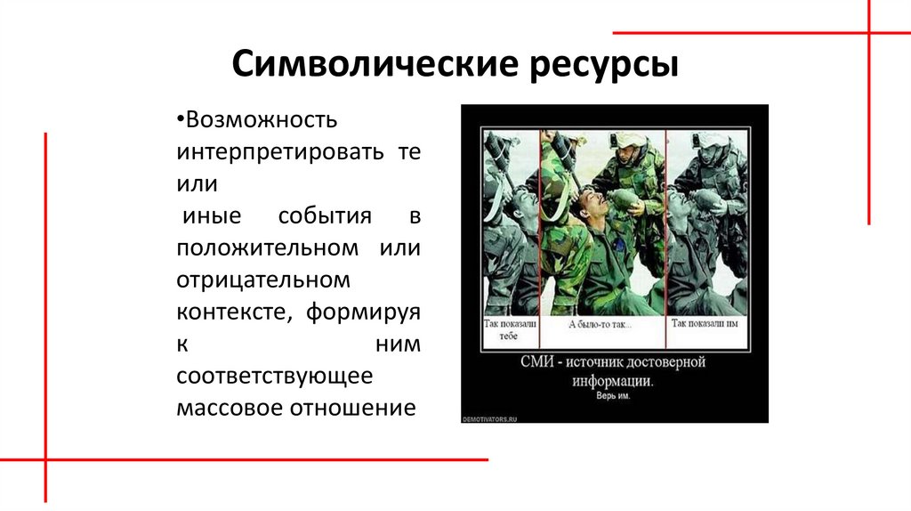 Иные события. Символические ресурсы власти. Символический ресурс это. К символическим ресурсам группы относят:. Символические ресурсы своей территории.