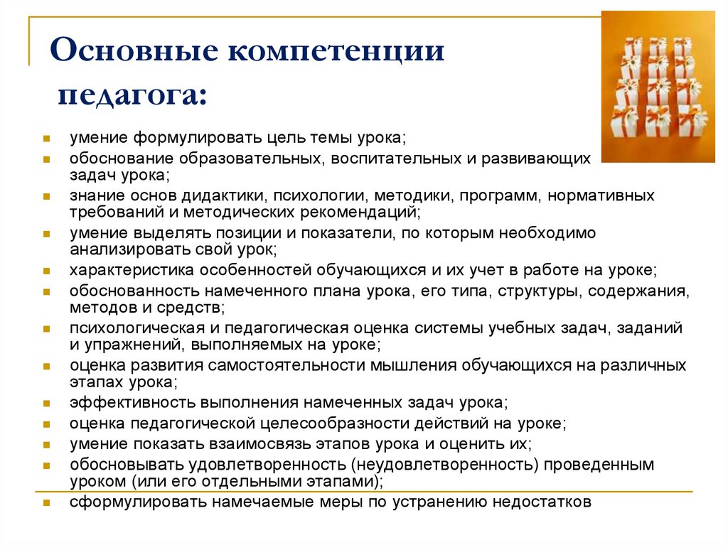 Самоанализ учителя за учебный год. Базовые компетенции педагога. Основные компетенции воспитателя. Ключевые навыки преподавателя. Самоанализ урока.