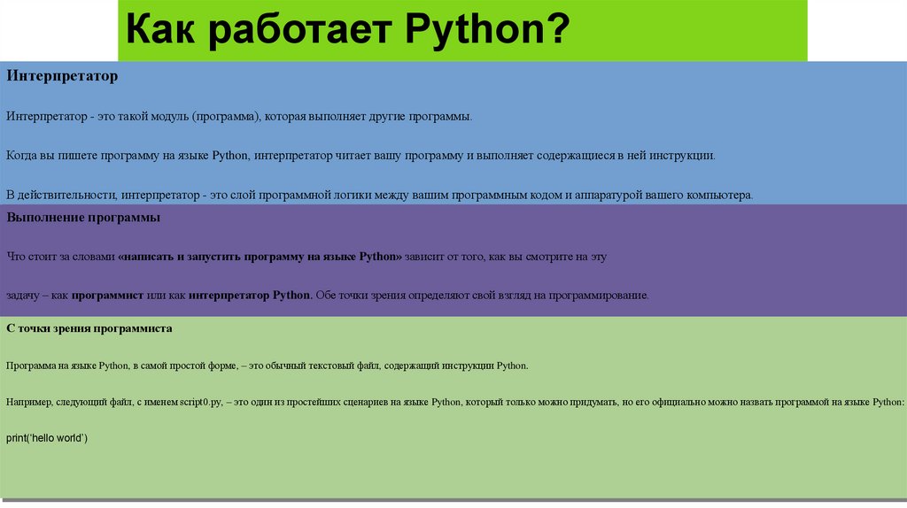 Как работает python