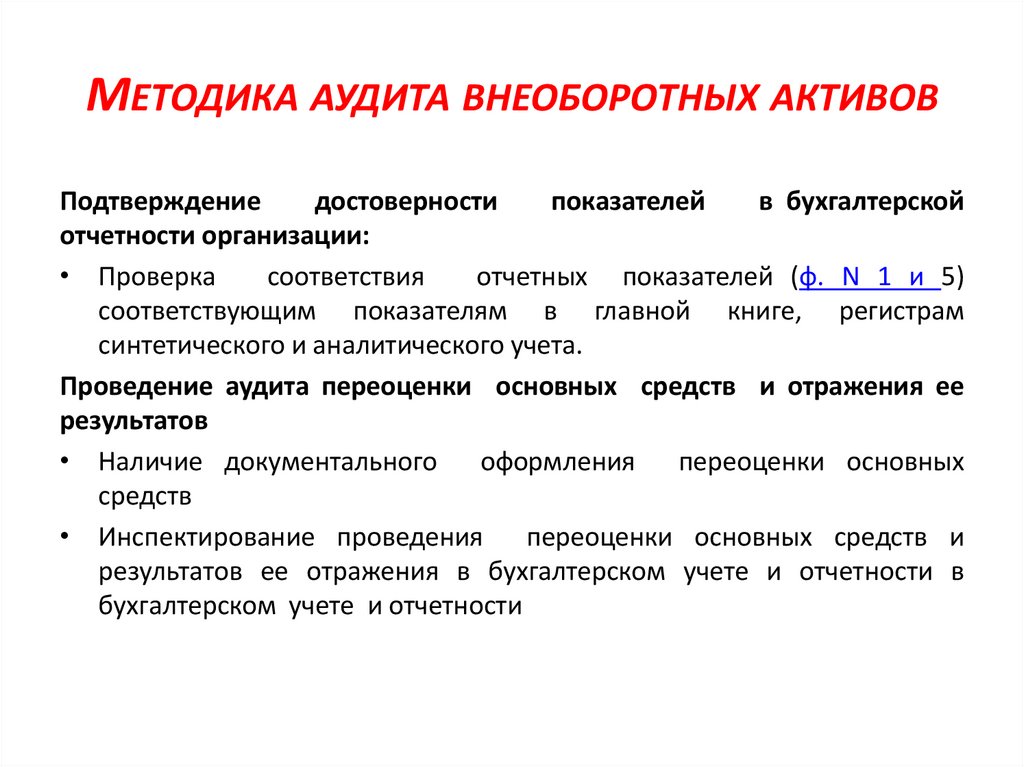 Бухгалтерский учет внеоборотных активов организации