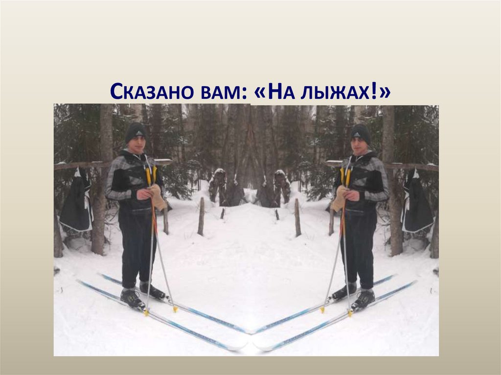Сказано вам: «На лыжах!»
