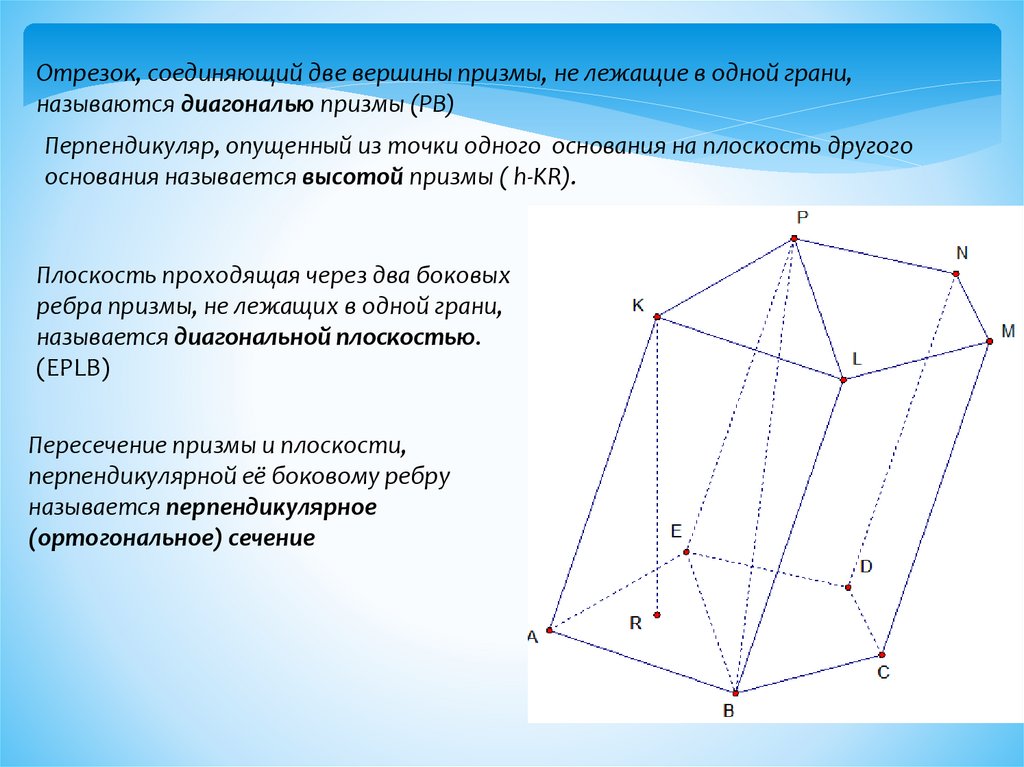 Сколько диагоналей у призмы