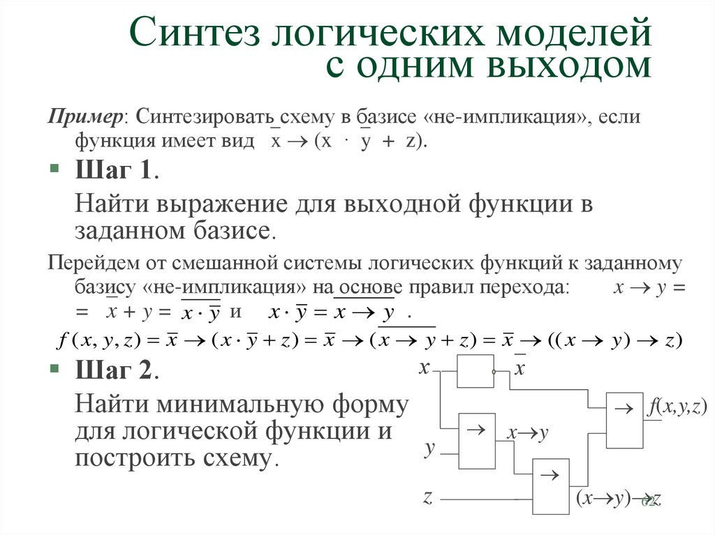 Синтез логических схем это