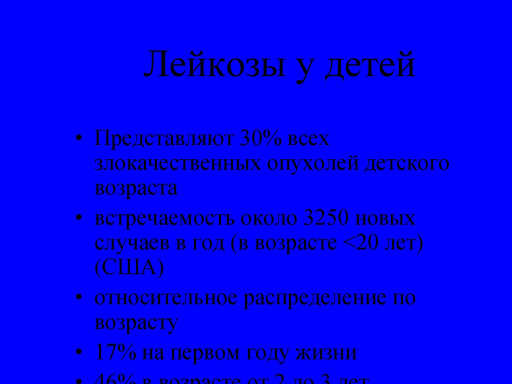 Лейкозы у детей