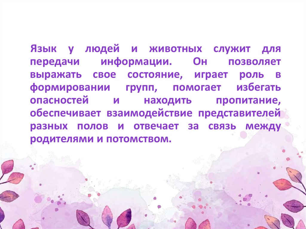 Описание речи человека