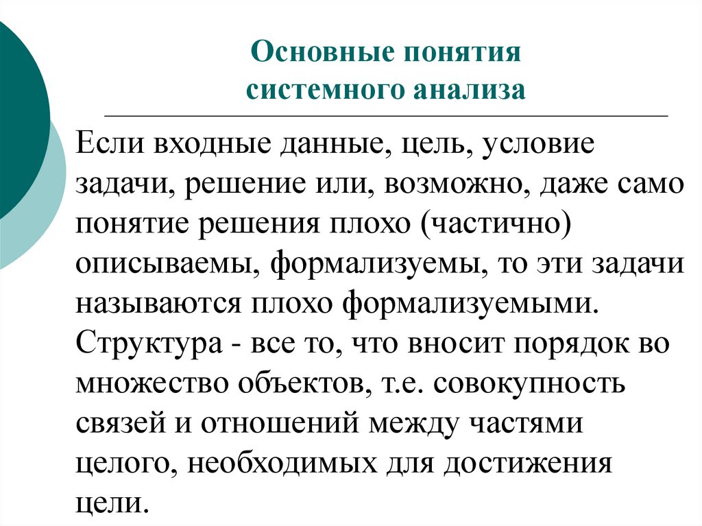 Понятие системного анализа. Само понятие. Понятия рппп.