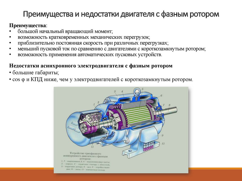 Использование асинхронных двигателей