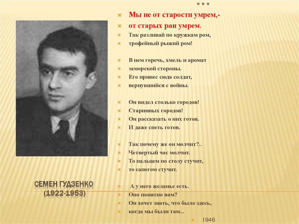 Семен гудзенко (1922-1953)