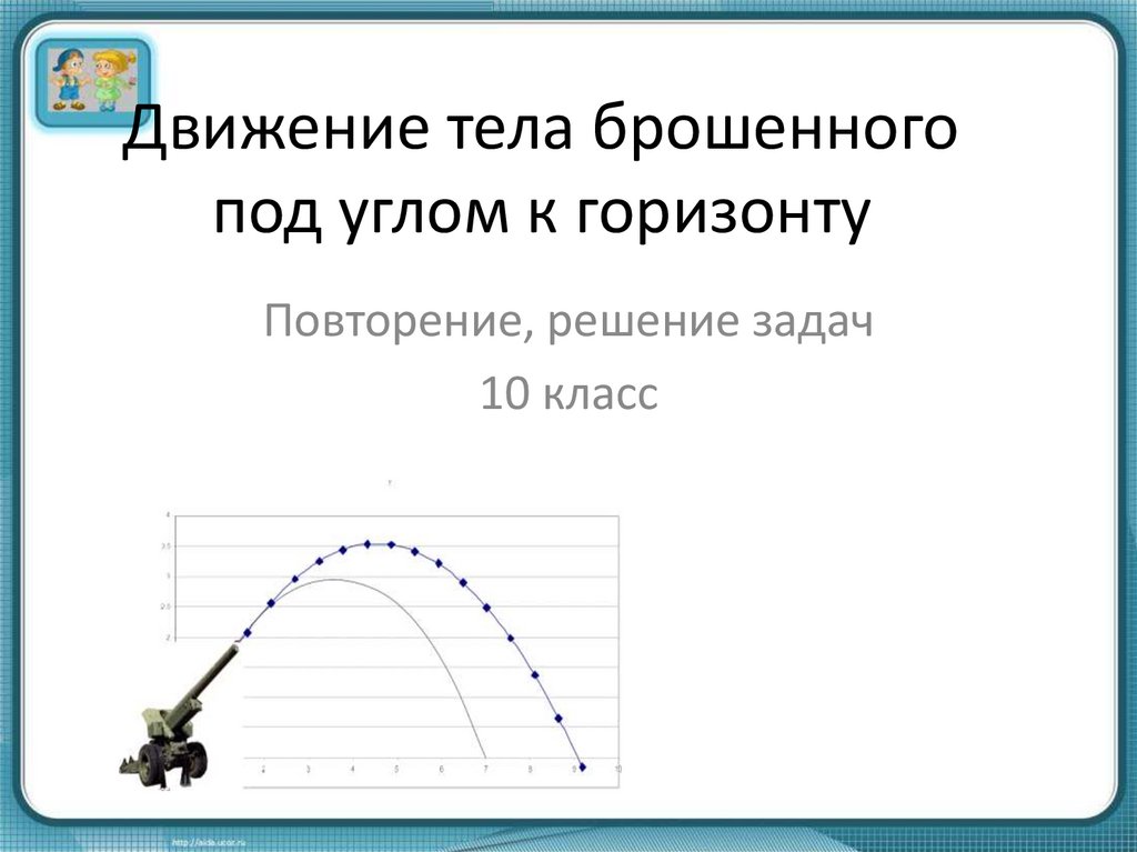 Тело движется углом горизонту