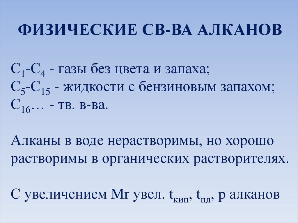 Алканы - презентация онлайн