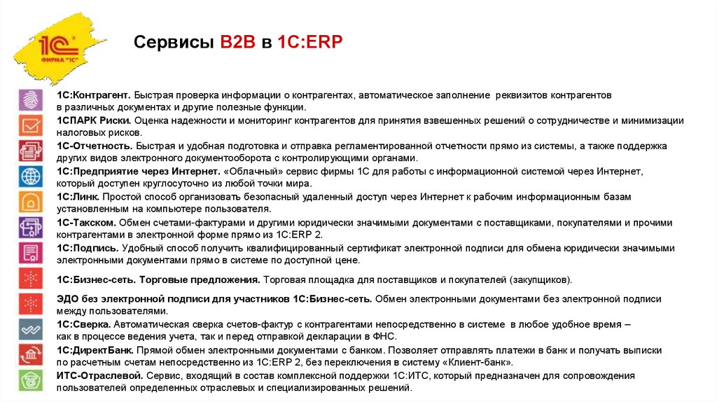 Сервисы B2B в 1С:ERP