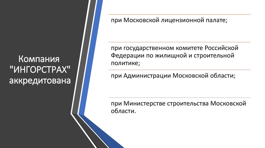Компания  "ИНГОРСТРАХ" аккредитована