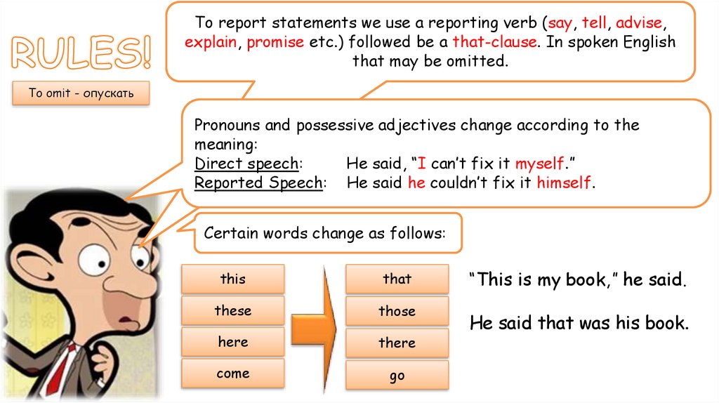 Reported Speech Online Presentation