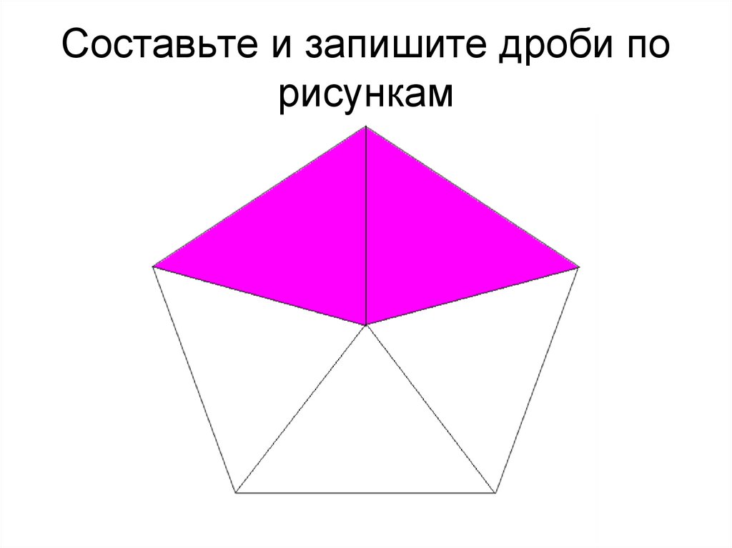 Составь и запиши по рисункам предложение. Составьте и запишите. Запиши дробь по картинке.