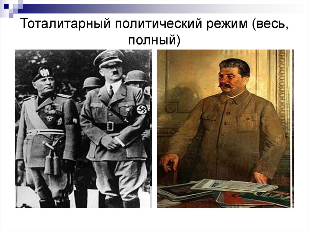 Тоталитарный политический режим (весь, полный)